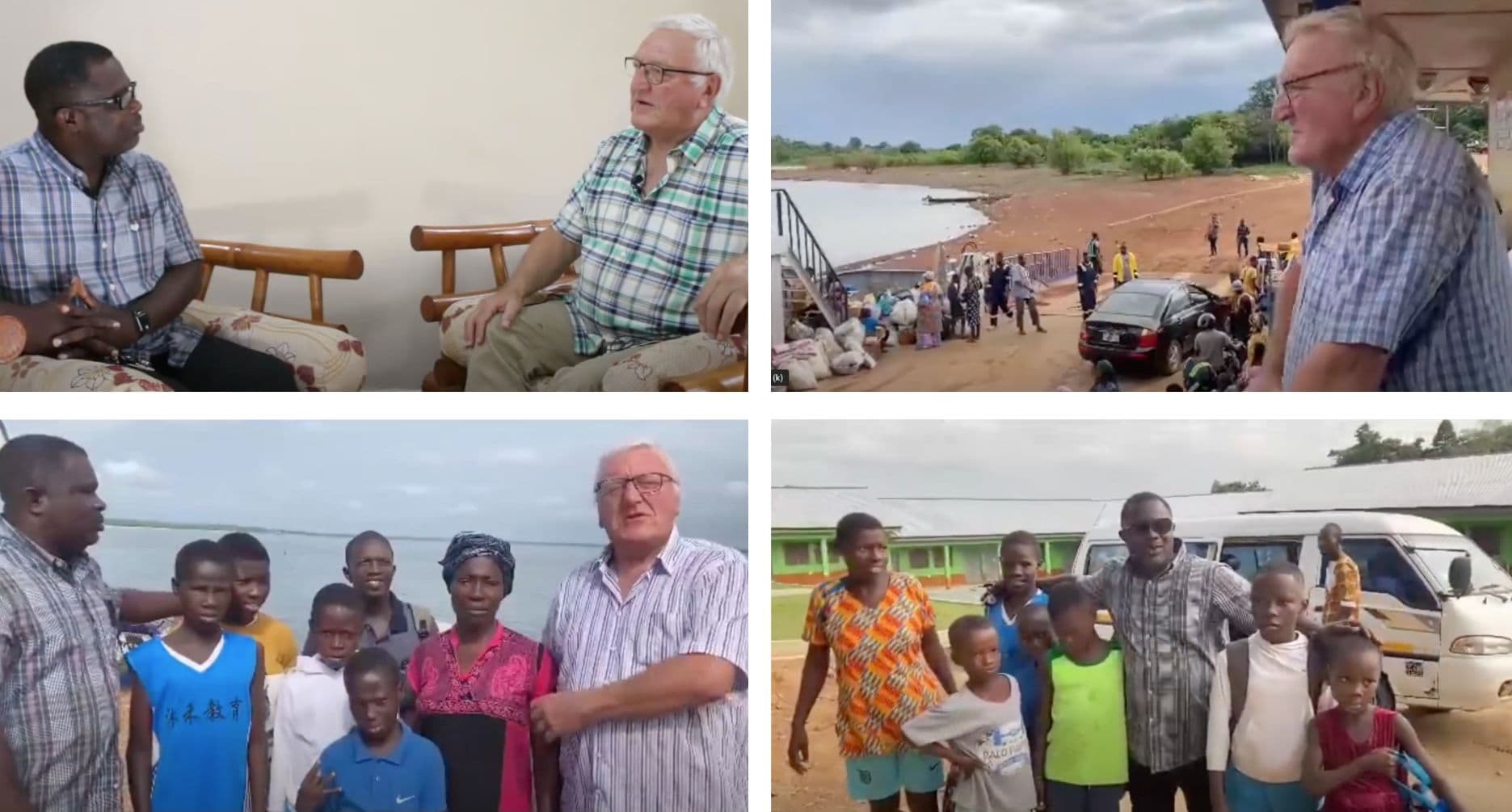 Children rescued from Lake Volta wearing safety vests